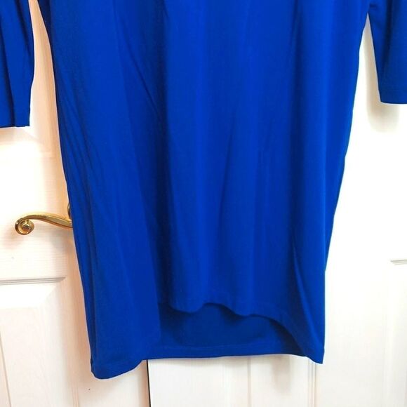 COS Oversized Lagenlook Blue Silk Mix Media Midi Dress Sz XS - Picture 6 of 11